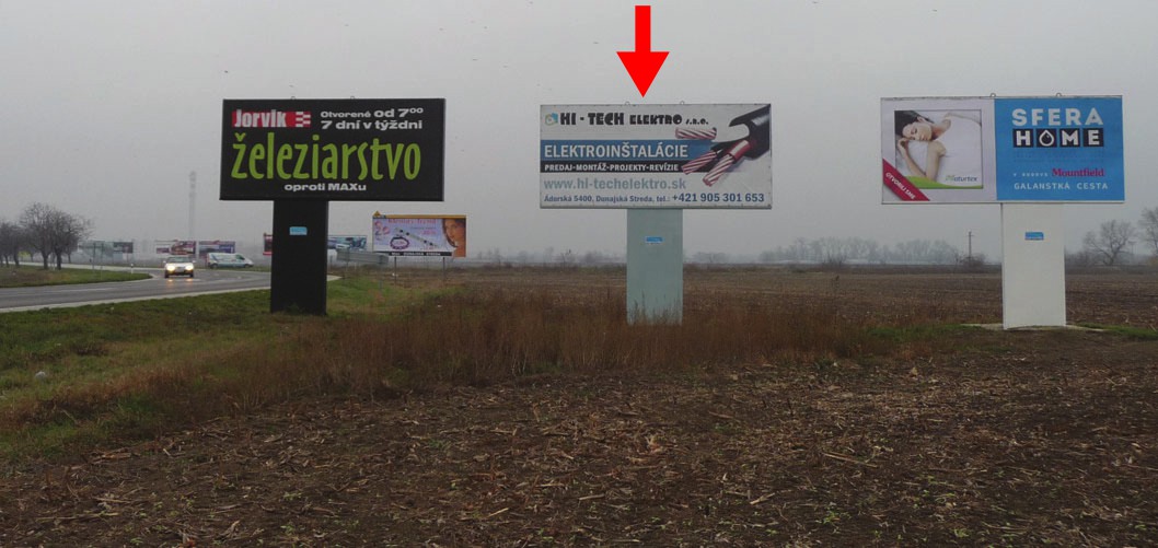 201111 Billboard, Dunajská Streda (hlavný ťah Komárno - Bratislava, I/63)