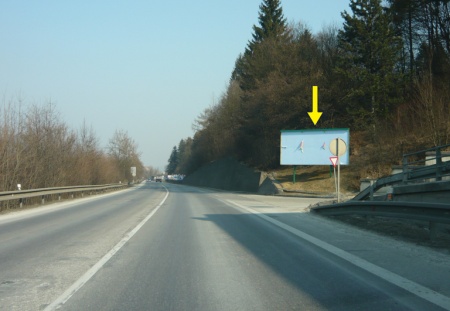 301042 Billboard, Kysucké Nové Mesto - Radoľa (Radoľa, E75, medzinárodná komunikácia)