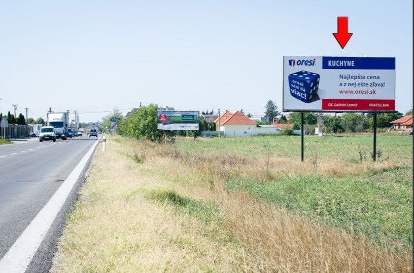 581100 Billboard, Veľký Biel (Senecká cesta, cesta 1. triedy , BA - Senec)